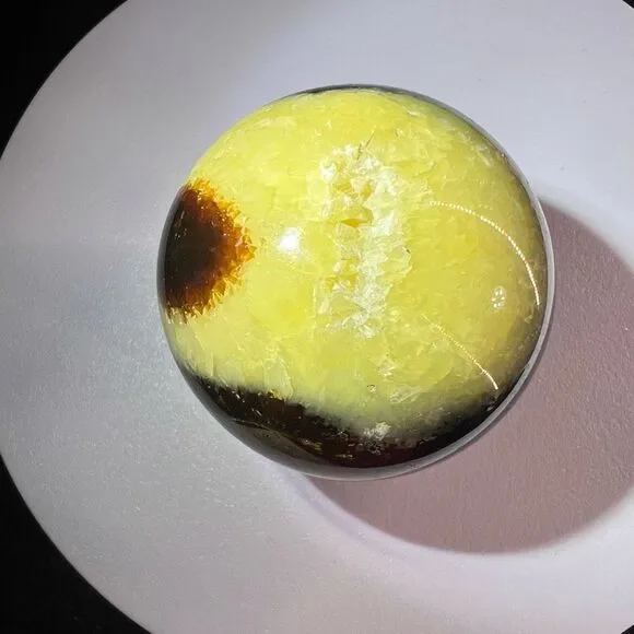 Septarian Crystal‎ Sphere with UV Reaction (#2) - Picture 10 of 14